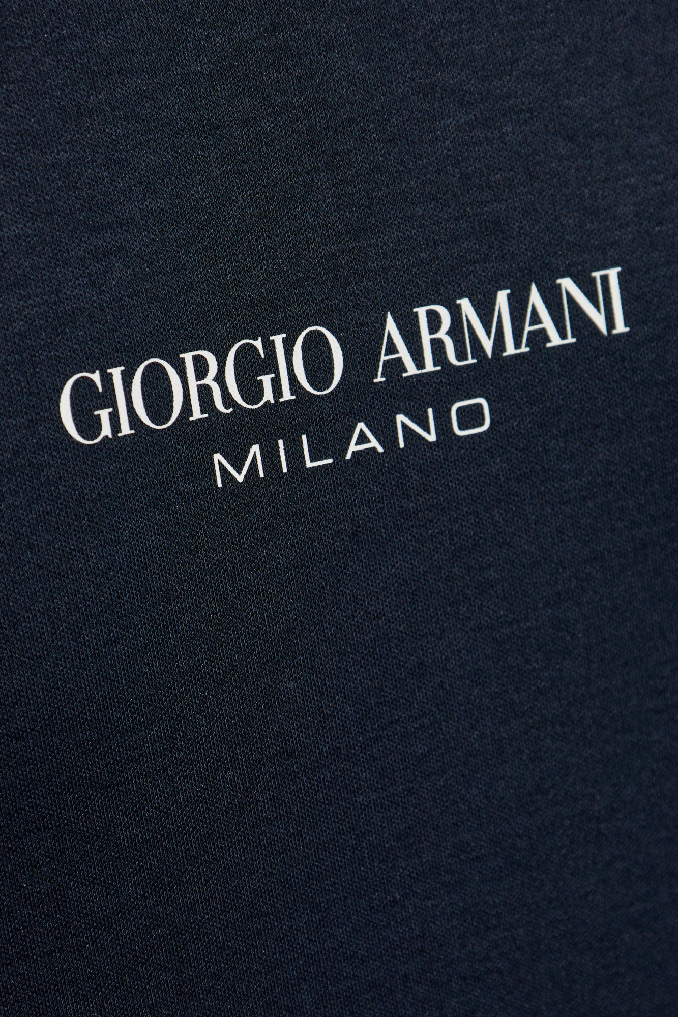 Navy blue T-shirt with printed logo Giorgio Armani - Vitkac